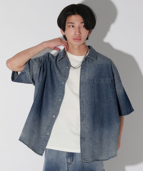 Anui（アニュイ）の「【UNISEX】フラワーデニムシャツ（シャツ/ブラウス・レディース・ブルー/ブラック・MEDIUM）」の10枚目の写真