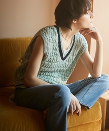 Jines | テープヤーンレースメッシュベスト(ベスト)