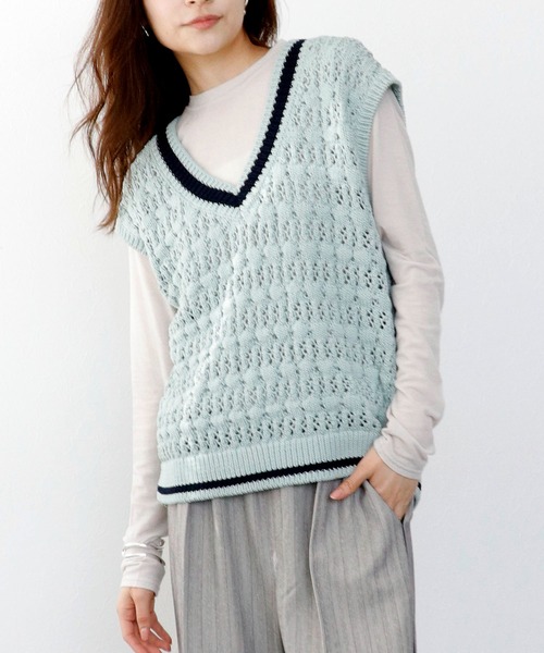 little suzie テープヤーンメッシュベスト little $uzie - 【本日限定値下げ】リトルスージー メッシュ