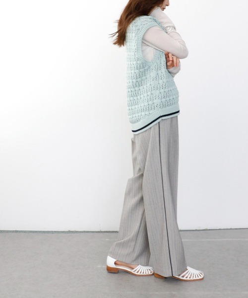 24SSVERMEIL par iena ストローヤーンワイドメッシュベスト 24SSVERMEIL par iena ストローヤーンワイドメッシュベスト