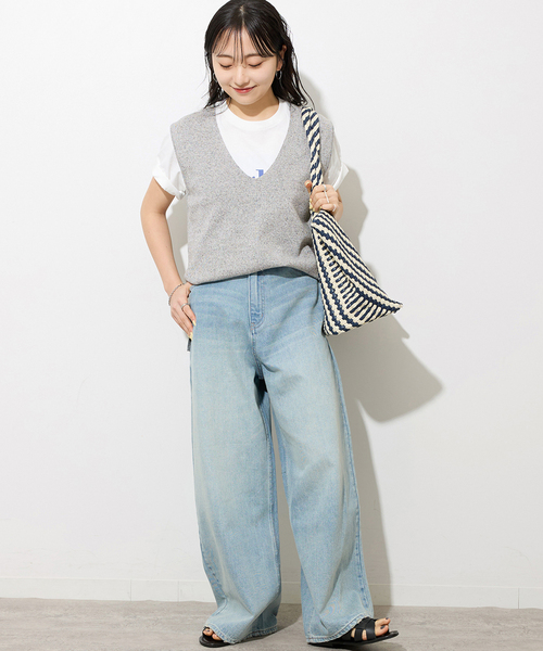 JOURNAL STANDARD relume（ジャーナルスタンダード　レリューム）の「リネンレーヨン総針ベスト（ベスト・レディース・チャコールグレー/ブラック・FREE）」の9枚目の写真