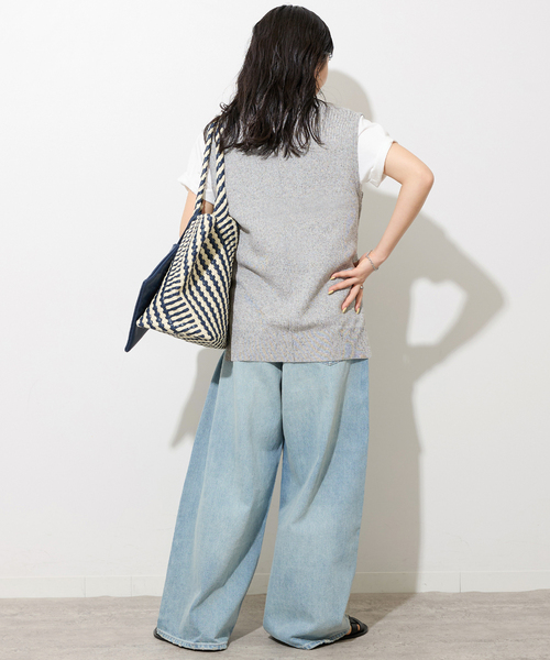 JOURNAL STANDARD relume（ジャーナルスタンダード　レリューム）の「リネンレーヨン総針ベスト（ベスト・レディース・チャコールグレー/ブラック・FREE）」の11枚目の写真