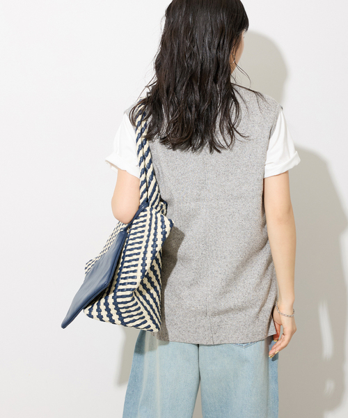 JOURNAL STANDARD relume（ジャーナルスタンダード　レリューム）の「リネンレーヨン総針ベスト（ベスト・レディース・チャコールグレー/ブラック・FREE）」の14枚目の写真