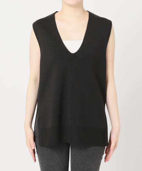 JOURNAL STANDARD relume（ジャーナルスタンダード　レリューム）の「リネンレーヨン総針ベスト（ベスト・レディース・チャコールグレー/ブラック・FREE）」の15枚目の写真