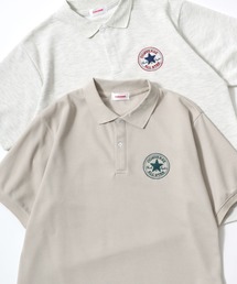 CONVERSE/コンバース QUICK DRY/速乾 カノコ 無地 ロゴ オールスター ワンポイント刺繍 襟ライン 半袖ポロシャツ/レディース メンズ