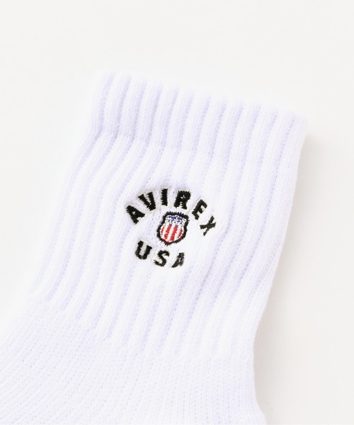 AVIREX（アヴィレックス）の「VARSITY SOCKS/バーシティーソックス（ソックス/靴下・レディース・ブラック・F）」の3枚目の写真