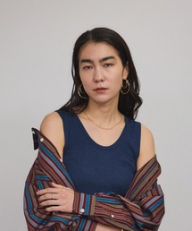 SALON adam et rope' | Hug Silk ラウンドネックタンクトップ(タンクトップ)