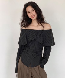 TANKAIR オフショルダー ブラック トップス(black) TANKAIR オフショルダー ブラック トップス(black) - メルカリ