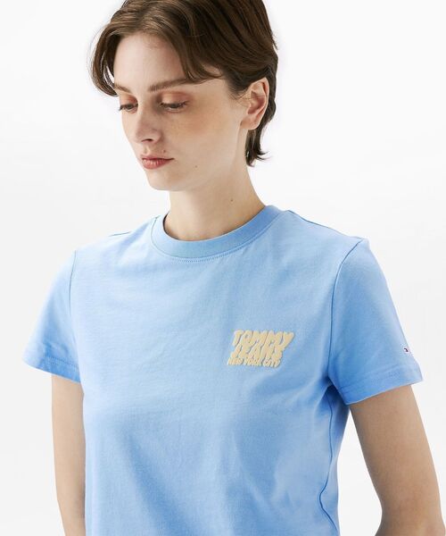 tommy jeans(トミー ジーンズ)の「レギュラーバブルロゴTシャツ(Tシャツ/カットソー・レディース・ホワイト/ブルー/ブラック・SMALL/X-SMALL/MEDIUM)」の5枚目の写真