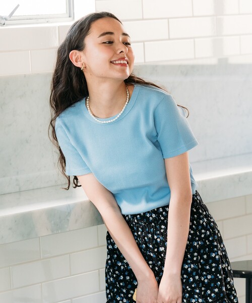 セール】ワッフルミニTシャツ/ボーダーTシャツ/マルチボーダー/無地T