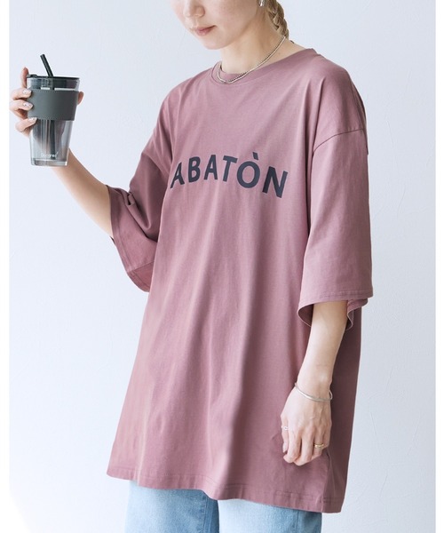 reca(レカ)の「BIGロゴプリントTシャツ(Tシャツ/カットソー・レディース・ブラック/オフホワイト/チャコールグレー/ピンク・M)」の4枚目の写真