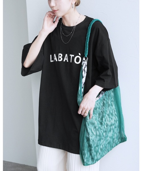 reca(レカ)の「BIGロゴプリントTシャツ(Tシャツ/カットソー・レディース・ブラック/オフホワイト/チャコールグレー/ピンク・M)」の19枚目の写真