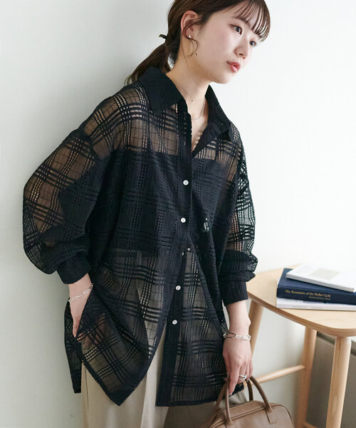 WEB限定】シアーチェックシャツ（シャツ/ブラウス）｜DISCOAT（ディス