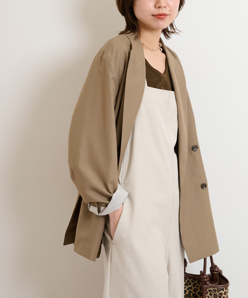 JOURNAL STANDARD relume(ジャーナルスタンダード レリューム)の「《追加》ポリエステルレーヨンツイルライトジャケット(テーラードジャケット・レディース・グレー/ベージュ・36/38)」の21枚目の写真