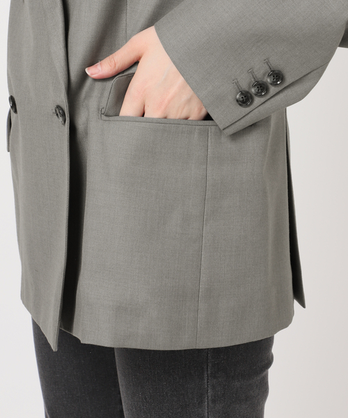 追加》ポリエステルレーヨンツイルライトジャケット（テーラード