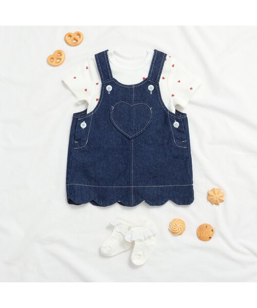 apres les cours（アプレレクール）の「バラエティボディースーツ（ロンパース・キッズ・アイボリー/ピンク/レッド/イエロー・70/80）」の8枚目の写真