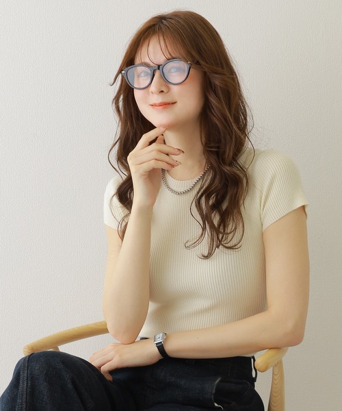 LAULEN（ローレン）の「french sleeve tight lib tops /フレンチスリーブ タイト リブ トップス（Tシャツ/カットソー・レディース・ブラック/イエロー/アイボリー・FREE）」の16枚目の写真