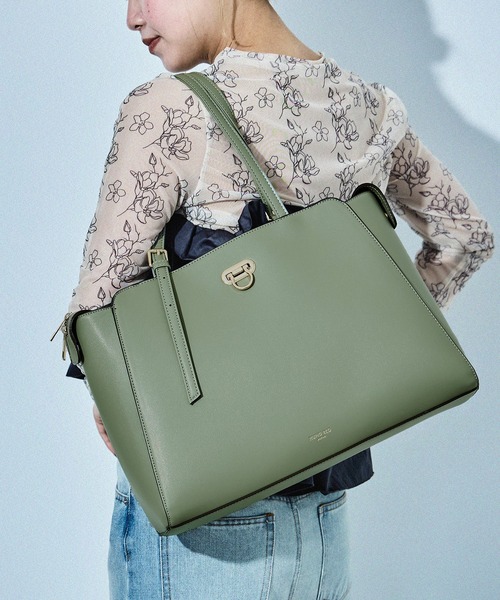 セール】バックルハンドルトートバッグ 大容量 キレイ目 レディース A4