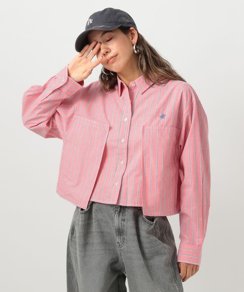 BEVERLY HILLS POLO CLUB（ビバリーヒルズポロクラブ）の「【BEVERLY HILLS POLO CLUB(ビバリーヒルズポロクラブ)】別注クロップドシャツ（シャツ/ブラウス・レディース・ピンク/グリーン/ラベンダー・FREE）」の21枚目の写真
