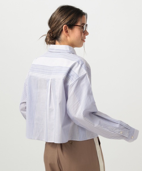 BEVERLY HILLS POLO CLUB（ビバリーヒルズポロクラブ）の「【BEVERLY HILLS POLO CLUB(ビバリーヒルズポロクラブ)】別注クロップドシャツ（シャツ/ブラウス・レディース・ピンク/グリーン/ラベンダー・FREE）」の5枚目の写真