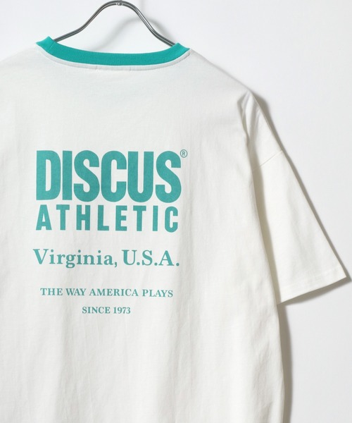 DISCUS(ディスカス)の「DISCUS/ディスカス オーバーサイズ ヴィンテージ フロント バックプリント リンガー 半袖 Tシャツ(Tシャツ/カットソー・レディース・ホワイト/レッド/ホワイト系その他/グリーン/ブラック/パープル/ネイビー/チャコール/ブルー系その他/アッシュグレー・L/M)」の6枚目の写真