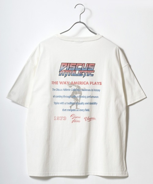 DISCUS(ディスカス)の「DISCUS/ディスカス オーバーサイズ ヴィンテージ フロント バックプリント リンガー 半袖 Tシャツ(Tシャツ/カットソー・レディース・ホワイト/レッド/ホワイト系その他/グリーン/ブラック/パープル/ネイビー/チャコール/ブルー系その他/アッシュグレー・L/M)」の13枚目の写真