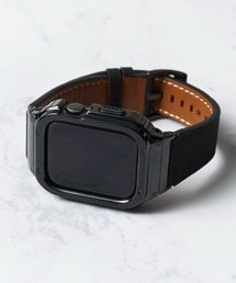 TETE HOMME（テットオム）の「【zandy / ズィー・アンド・ワイ】アップルウォッチバンド ステンレスケース＋レザーベルト一体式（デジタル腕時計）」