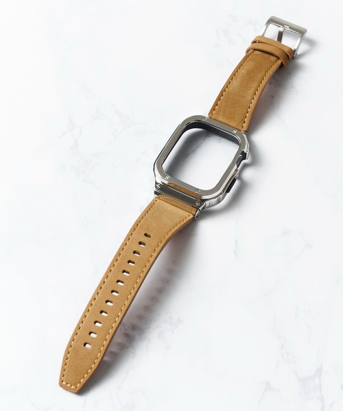 TETE HOMME(テットオム)の「【zandy / ズィー・アンド・ワイ】アップルウォッチバンド ステンレスケース+レザーベルト一体式(デジタル腕時計・レディース・ブラウン/ブラック×ブラック/キャメル/ブラック/ブルーグレー・MEDIUM/SMALL)」の10枚目の写真