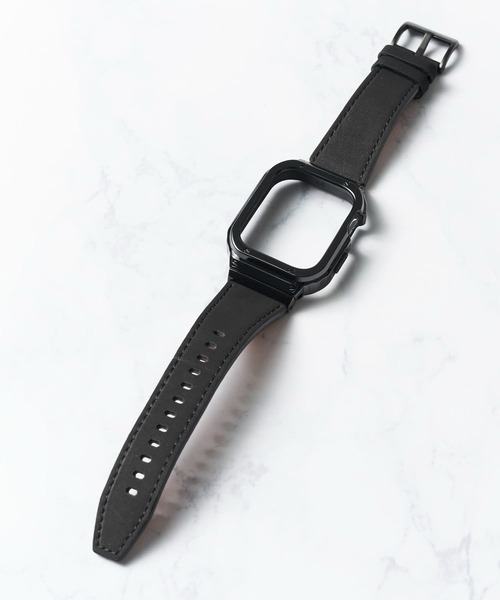 TETE HOMME(テットオム)の「【zandy / ズィー・アンド・ワイ】アップルウォッチバンド ステンレスケース+レザーベルト一体式(デジタル腕時計・レディース・ブラウン/ブラック×ブラック/キャメル/ブラック/ブルーグレー・MEDIUM/SMALL)」の7枚目の写真