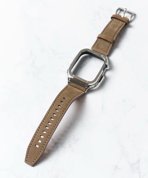 TETE HOMME(テットオム)の「【zandy / ズィー・アンド・ワイ】アップルウォッチバンド ステンレスケース+レザーベルト一体式(デジタル腕時計・レディース・ブラウン/ブラック×ブラック/キャメル/ブラック/ブルーグレー・MEDIUM/SMALL)」の9枚目の写真
