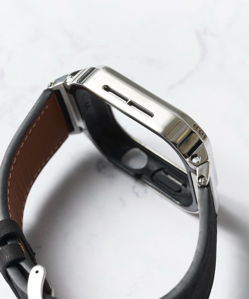 TETE HOMME(テットオム)の「【zandy / ズィー・アンド・ワイ】アップルウォッチバンド ステンレスケース+レザーベルト一体式(デジタル腕時計・レディース・ブラウン/ブラック×ブラック/キャメル/ブラック/ブルーグレー・MEDIUM/SMALL)」の13枚目の写真