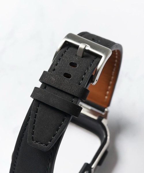 TETE HOMME(テットオム)の「【zandy / ズィー・アンド・ワイ】アップルウォッチバンド ステンレスケース+レザーベルト一体式(デジタル腕時計・レディース・ブラウン/ブラック×ブラック/キャメル/ブラック/ブルーグレー・MEDIUM/SMALL)」の14枚目の写真