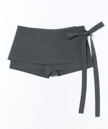 Never mind the XU / Chikashitsu+ | 【nmtc +】stripe rap pants(スカート)