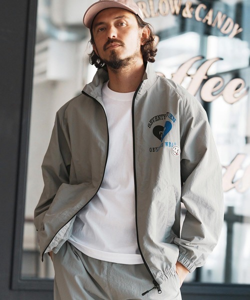 seventy seven(セブンティセブン)の「mj10651-nylon training jacket (25S) スタンドカラージャケット(ナイロンジャケット・メンズ・ブラック/グレー・S/M/L/XL)」の3枚目の写真