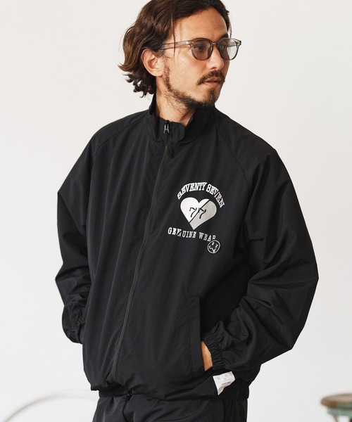 seventy seven(セブンティセブン)の「mj10651-nylon training jacket (25S) スタンドカラージャケット(ナイロンジャケット・メンズ・ブラック/グレー・S/M/L/XL)」の9枚目の写真