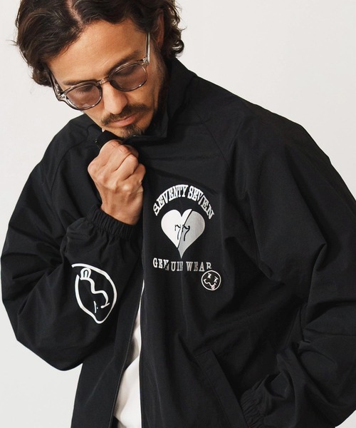seventy seven(セブンティセブン)の「mj10651-nylon training jacket (25S) スタンドカラージャケット(ナイロンジャケット・メンズ・ブラック/グレー・S/M/L/XL)」の11枚目の写真