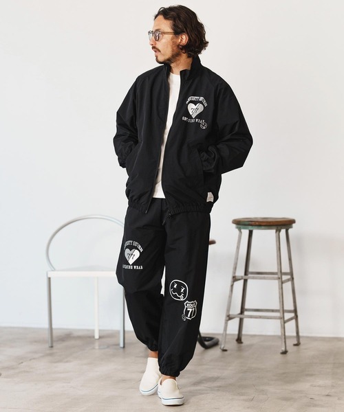 seventy seven(セブンティセブン)の「mj10651-nylon training jacket (25S) スタンドカラージャケット(ナイロンジャケット・メンズ・ブラック/グレー・S/M/L/XL)」の13枚目の写真