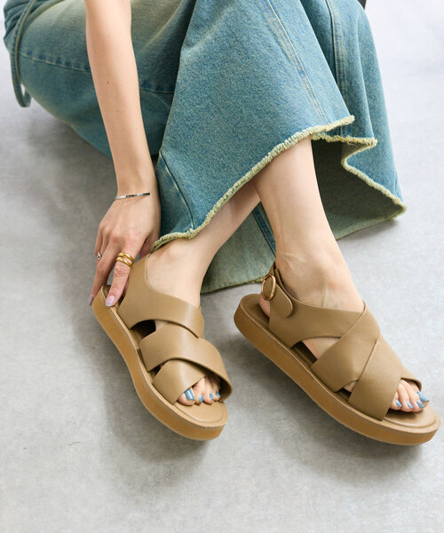 RIVE DROITE（リヴドロワ）の「【R.good(アールドットグッド)】バックストラップサンダル（サンダル・レディース・ブラック/ベージュ・SMALL/MEDIUM/LARGE）」の11枚目の写真