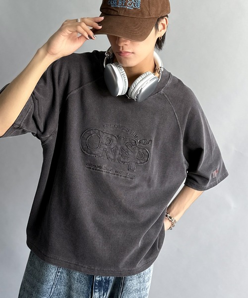 Java(ジャバ)の「《JaVa ジャバコラボ》裾はドロストでお好みのシルエットに。ヴィンテージライクな半袖ロゴスウェット(スウェット・メンズ・ライトブルー/ピンク/チャコールグレー・SMALL/MEDIUM/LARGE/X-LARGE)」の7枚目の写真