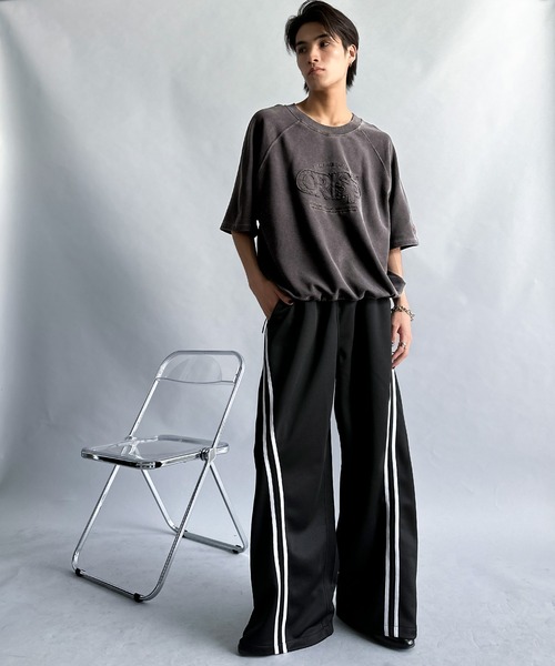 Java(ジャバ)の「《JaVa ジャバコラボ》裾はドロストでお好みのシルエットに。ヴィンテージライクな半袖ロゴスウェット(スウェット・メンズ・ライトブルー/ピンク/チャコールグレー・SMALL/MEDIUM/LARGE/X-LARGE)」の9枚目の写真