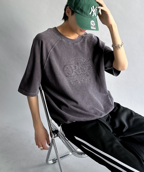 Java(ジャバ)の「《JaVa ジャバコラボ》裾はドロストでお好みのシルエットに。ヴィンテージライクな半袖ロゴスウェット(スウェット・メンズ・ライトブルー/ピンク/チャコールグレー・SMALL/MEDIUM/LARGE/X-LARGE)」の8枚目の写真