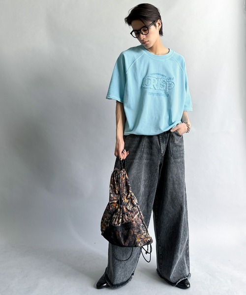Java(ジャバ)の「《JaVa ジャバコラボ》裾はドロストでお好みのシルエットに。ヴィンテージライクな半袖ロゴスウェット(スウェット・メンズ・ライトブルー/ピンク/チャコールグレー・SMALL/MEDIUM/LARGE/X-LARGE)」の16枚目の写真