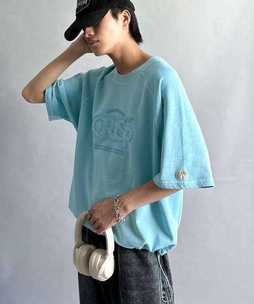 Java(ジャバ)の「《JaVa ジャバコラボ》裾はドロストでお好みのシルエットに。ヴィンテージライクな半袖ロゴスウェット(スウェット・メンズ・ライトブルー/ピンク/チャコールグレー・SMALL/MEDIUM/LARGE/X-LARGE)」の14枚目の写真