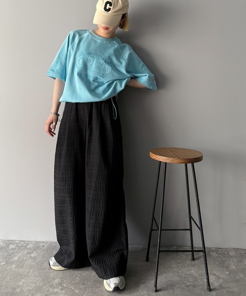 Java(ジャバ)の「《JaVa ジャバコラボ》裾はドロストでお好みのシルエットに。ヴィンテージライクな半袖ロゴスウェット(スウェット・メンズ・ライトブルー/ピンク/チャコールグレー・SMALL/MEDIUM/LARGE/X-LARGE)」の18枚目の写真