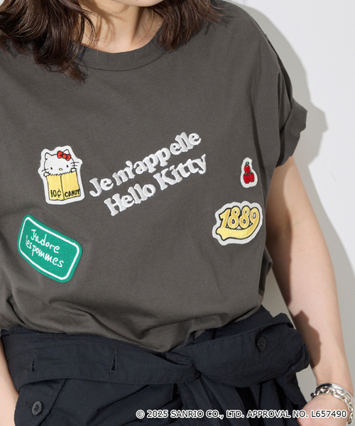 tシャツ 「一部店舗・WEB限定」Hello Kitty ワッペンTEE レディース セール】《一部店舗・WEB限定》Hello Kitty ワッペンTEE（T