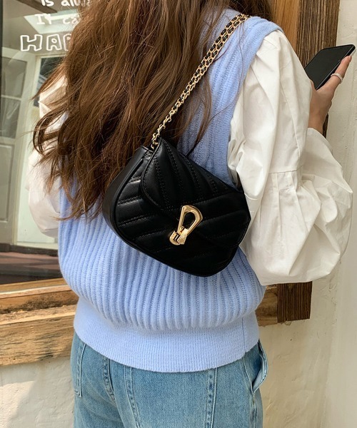 Miniministore(ミニミニストア)の「ミニショルダーバッグ キルティング鞄上品(ショルダーバッグ・レディース・ブラック/アイボリー・FREE)」の21枚目の写真