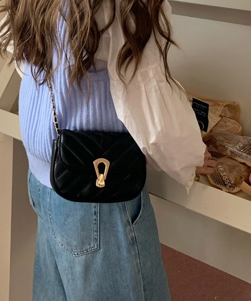 Miniministore(ミニミニストア)の「ミニショルダーバッグ キルティング鞄上品(ショルダーバッグ・レディース・ブラック/アイボリー・FREE)」の20枚目の写真