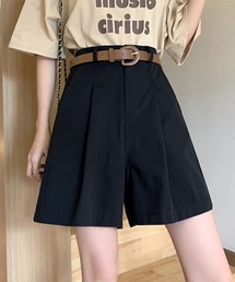 Teem Store | ベルト付き タックハーフショートパンツ(その他パンツ)