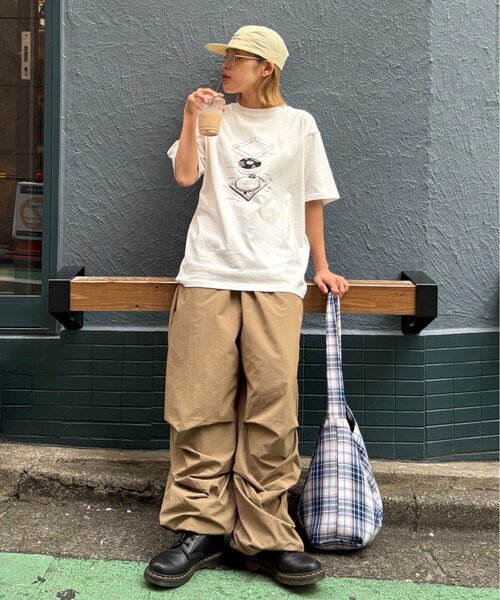 CIAOPANIC TYPY（チャオパニックティピー）の「【UNISEX】レコードTEE（Tシャツ/カットソー・レディース・ホワイト/グレー/ブラック・MEDIUM/LARGE）」の9枚目の写真