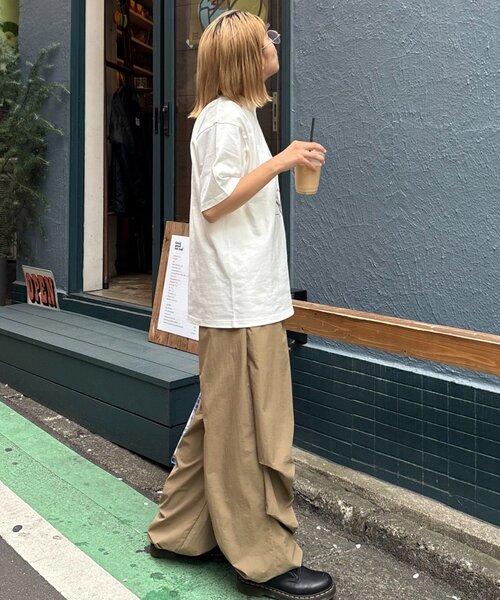 CIAOPANIC TYPY（チャオパニックティピー）の「【UNISEX】レコードTEE（Tシャツ/カットソー・レディース・ホワイト/グレー/ブラック・MEDIUM/LARGE）」の10枚目の写真